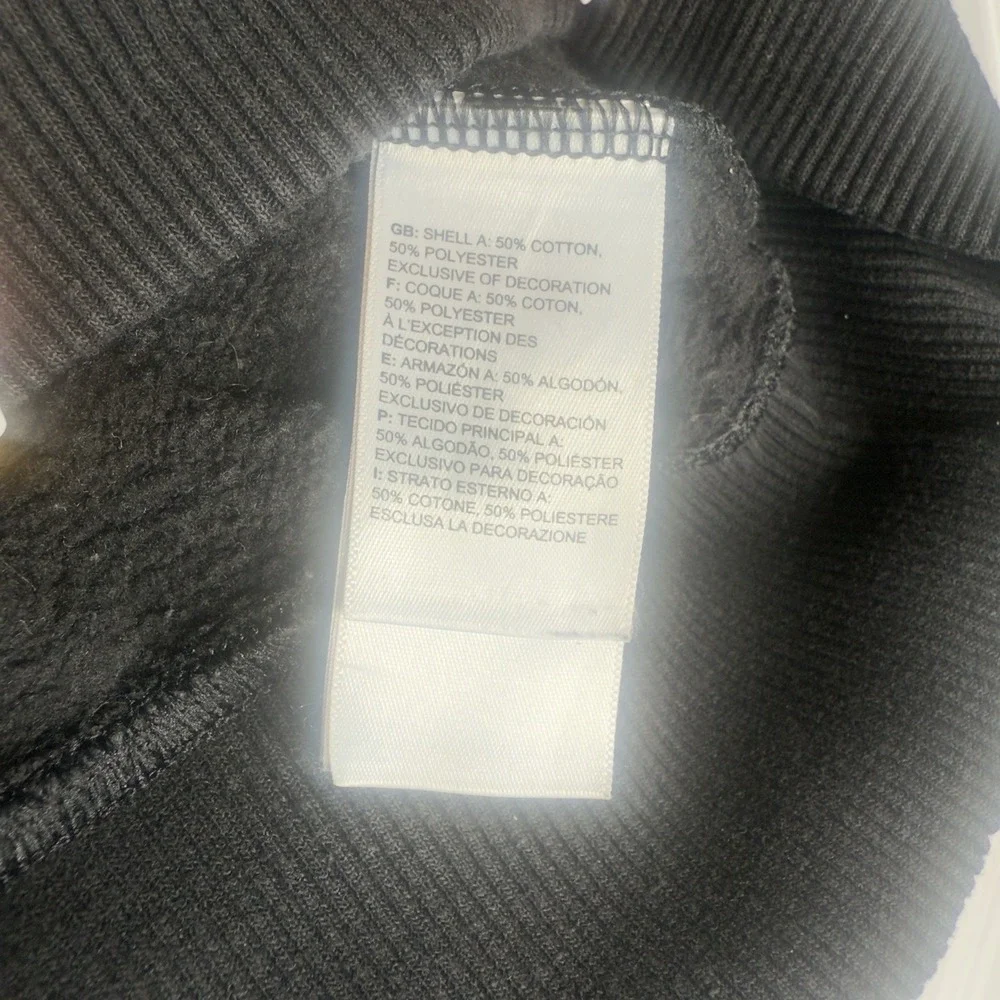The North Face Sweatshirt Mens Small Black Logo Back Graphic Fleece Pullover